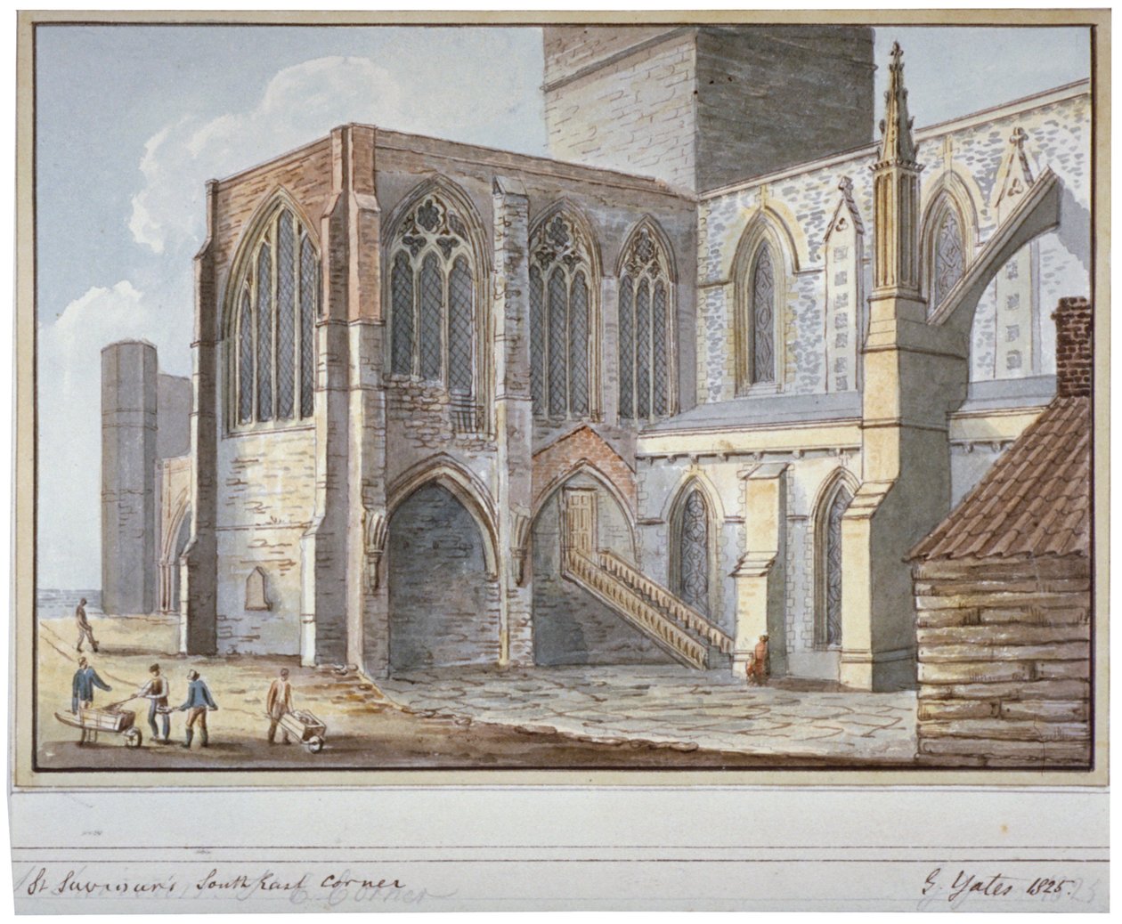 Southwark Cathedral, Londýn, 1825 od G Yates