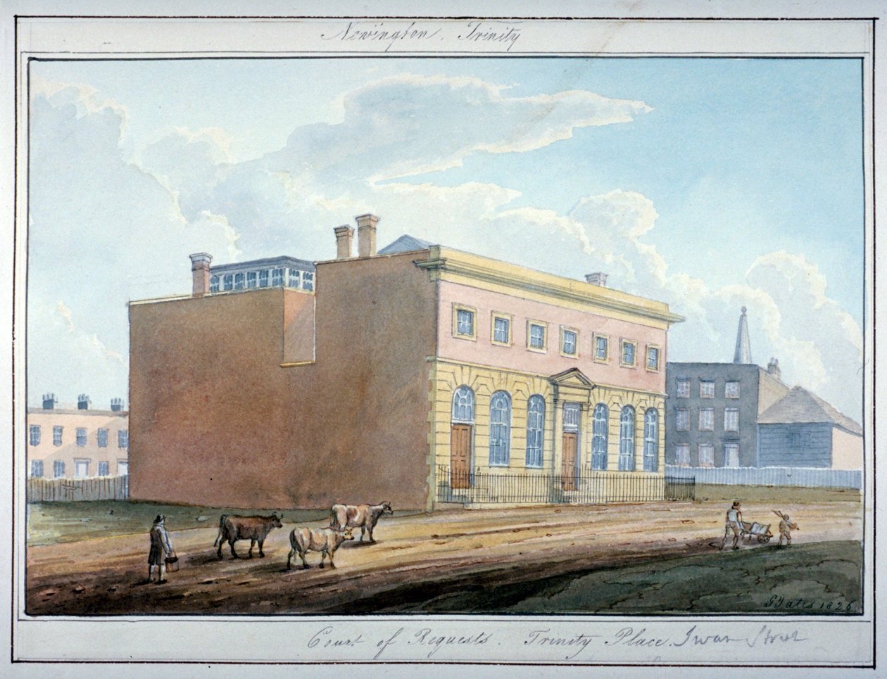 The Court of Requests, Trinity Place, Southwark, Londýn, 1826 od G Yates