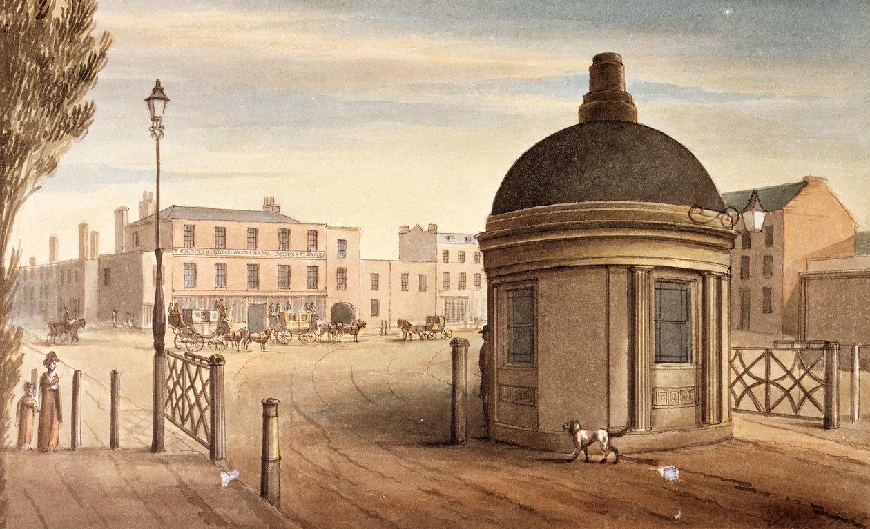 Turnpike na New Kent Road, Southwark, Londýn, 1825 od G Yates