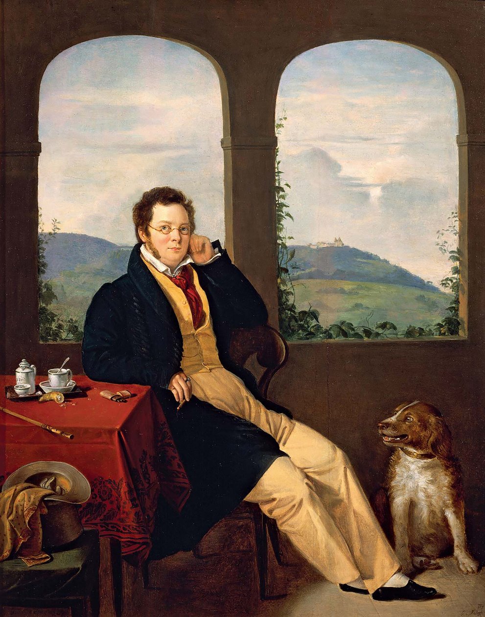 Portrét Franze Schuberta 1797-1828, 1827. od Gabor Melegh