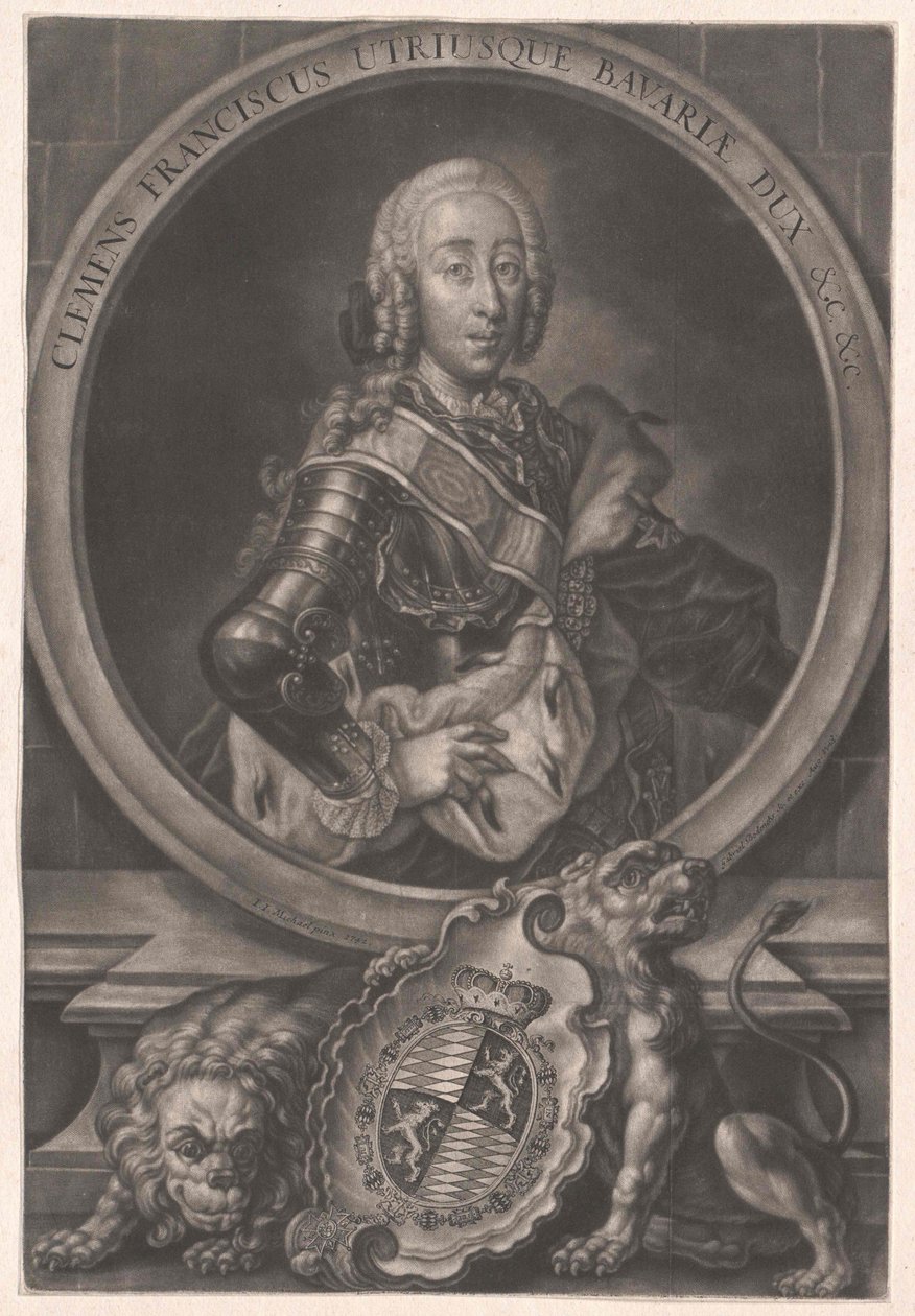 Portrét vévody Klementa Františka Bavorského (1722-1770) od Gabriel Bodenehr the Younger