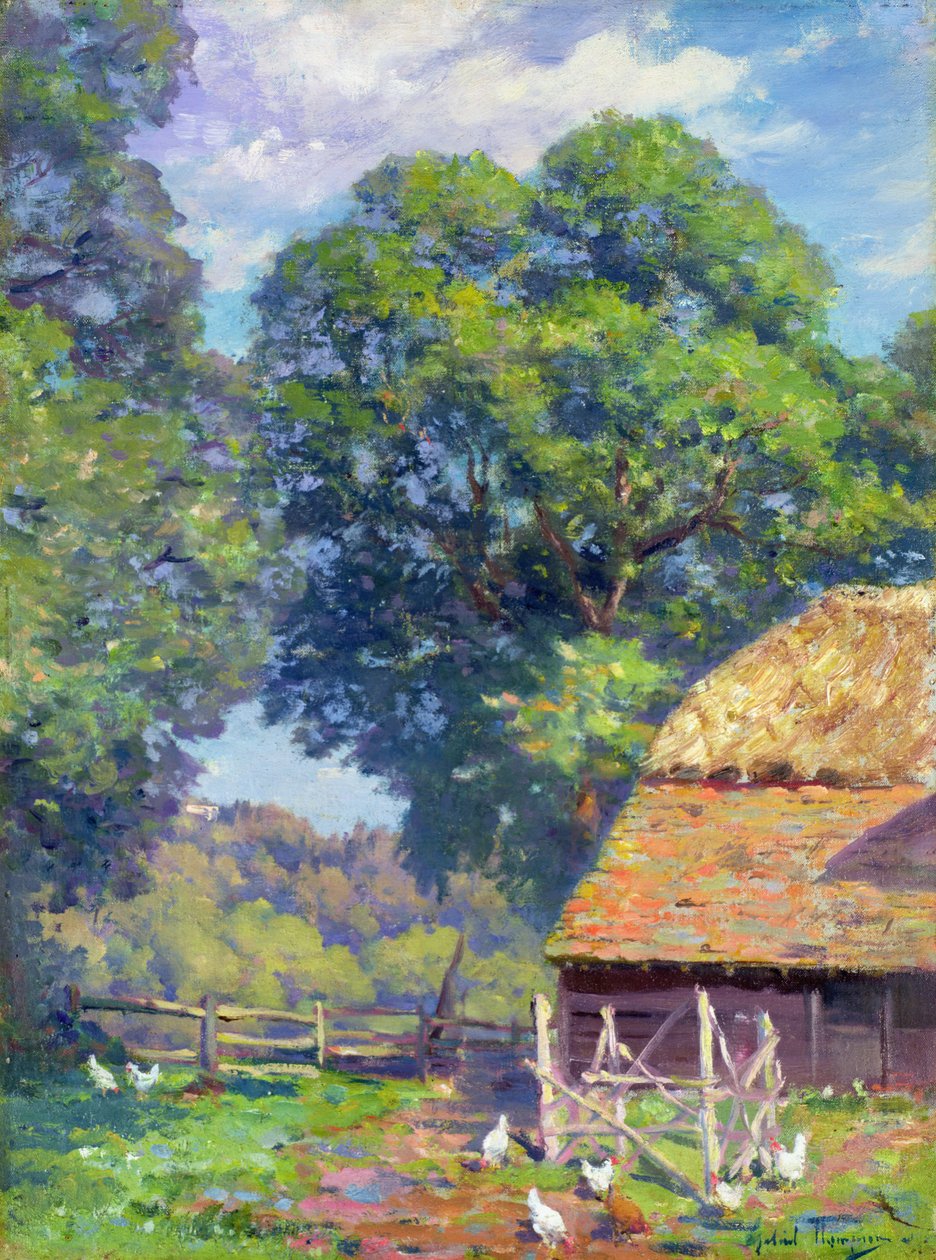 Hospodářský dvůr s drůbeží od Gabriel Edouard Thurner