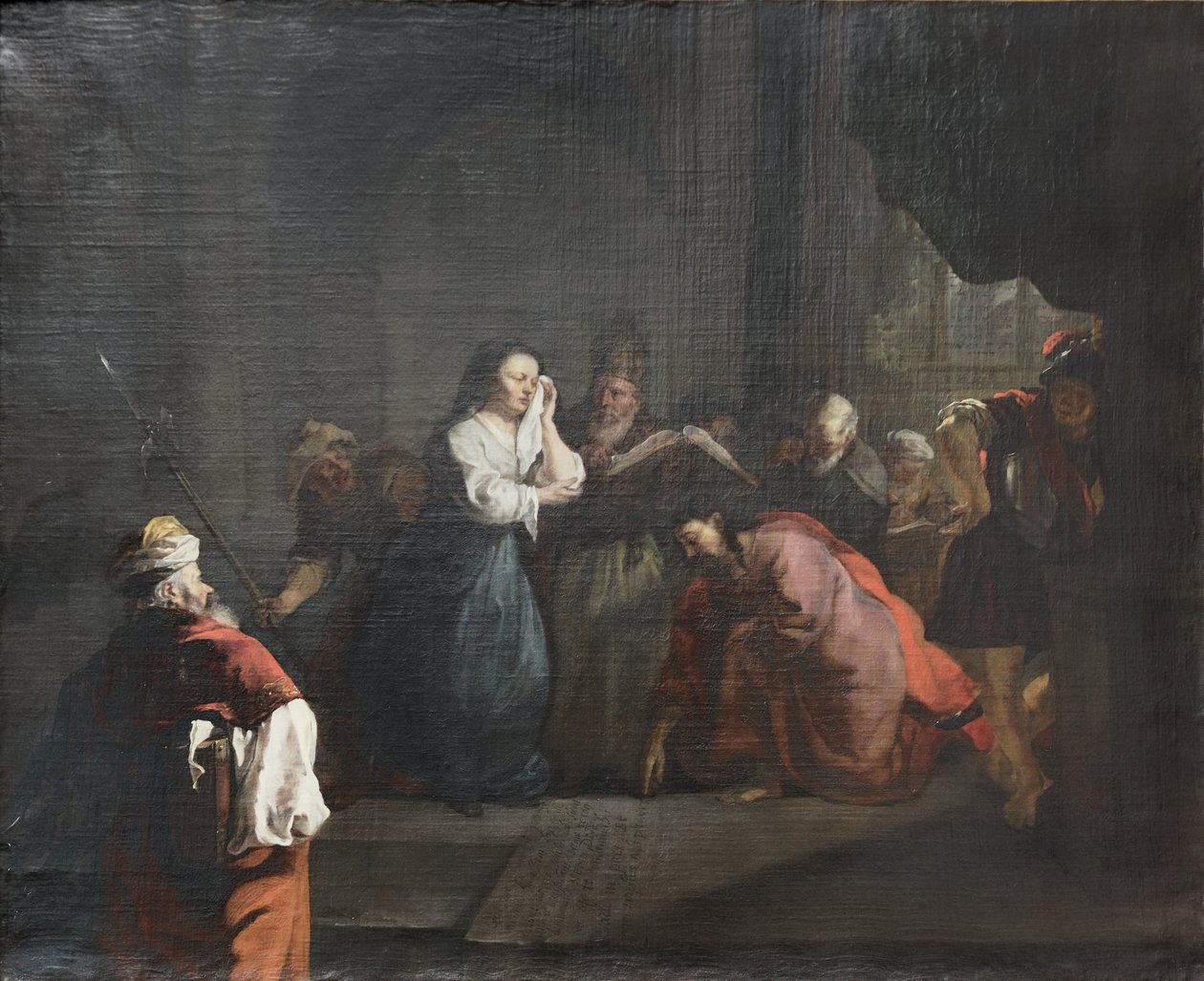 Kristus vezme obranu cizoložné ženy od Gabriel Metsu
