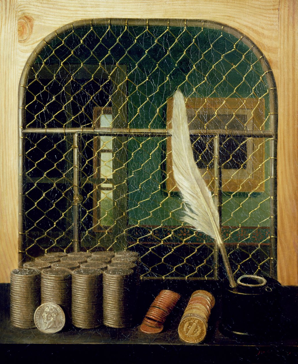 Pokladní pult s mincemi, 1829 od Gabriel Germain Joncherie