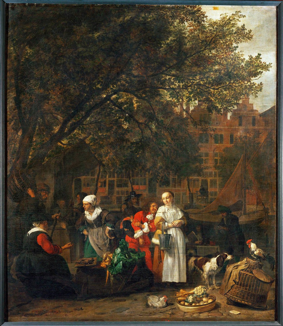 Zeleninový trh v Amsterdamu, Nizozemsko ... od Gabriel (attr. to) Metsu