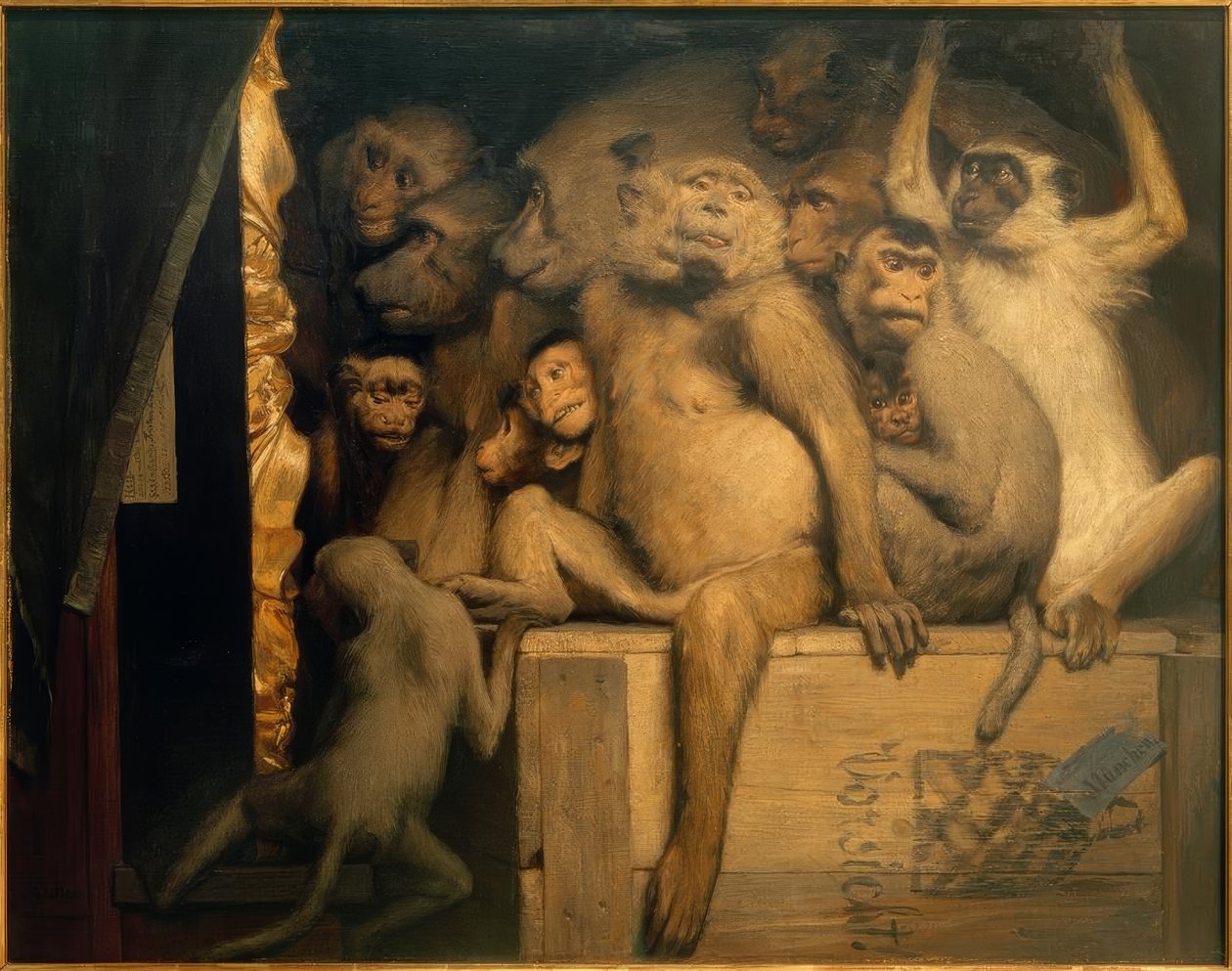 Opice jako soudci umění od Gabriel Cornelius Ritter von Max
