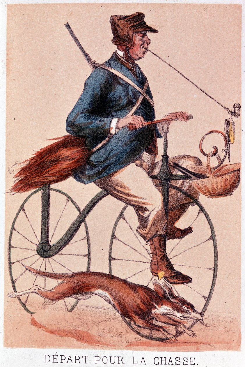 Odjezd na lov - litografie Darlinghe, podle Gosthiauxe od Gabriel Gostiaux