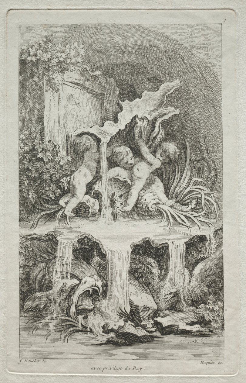 Kniha fontán: č. 7, c. 1736. od Gabriel Huquier