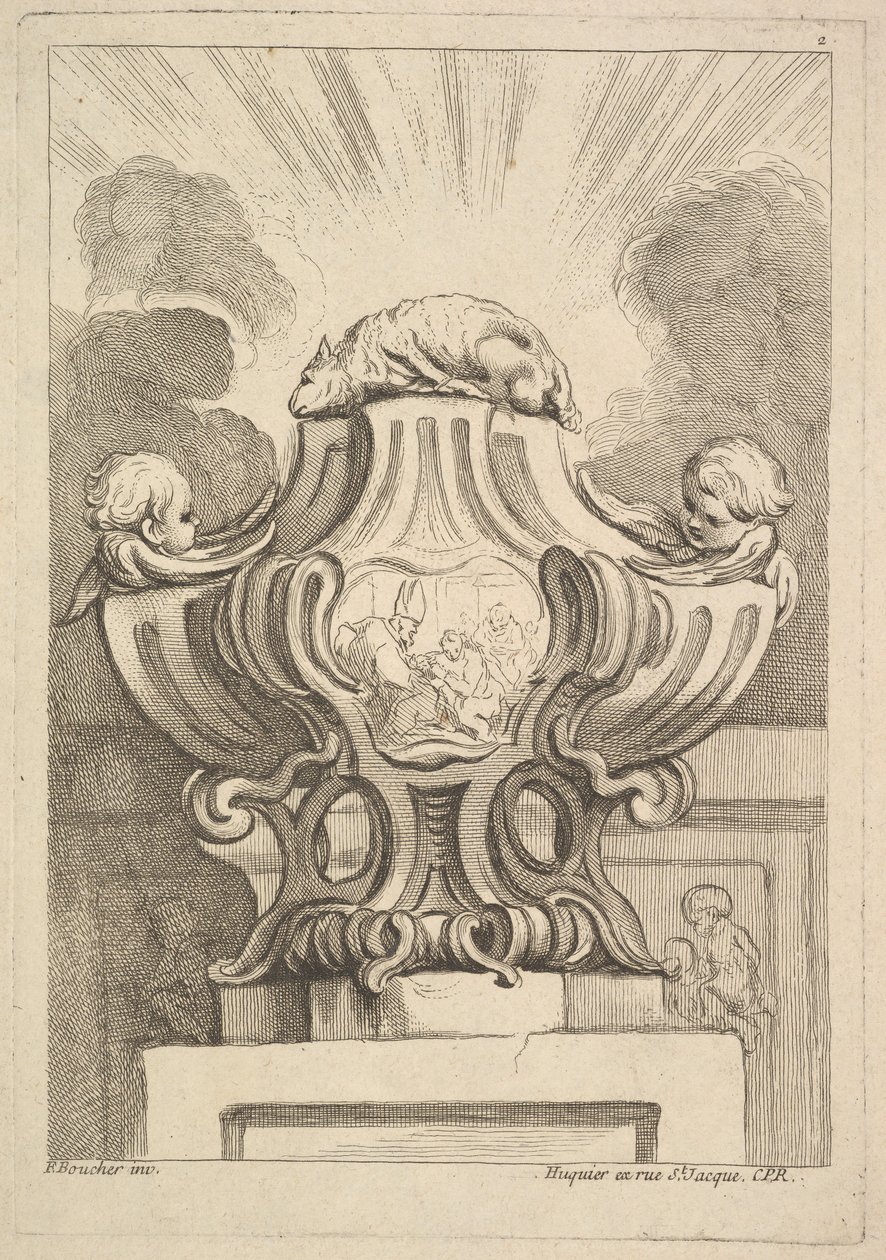 Design pro urnu, 1725-72. od Gabriel Huquier