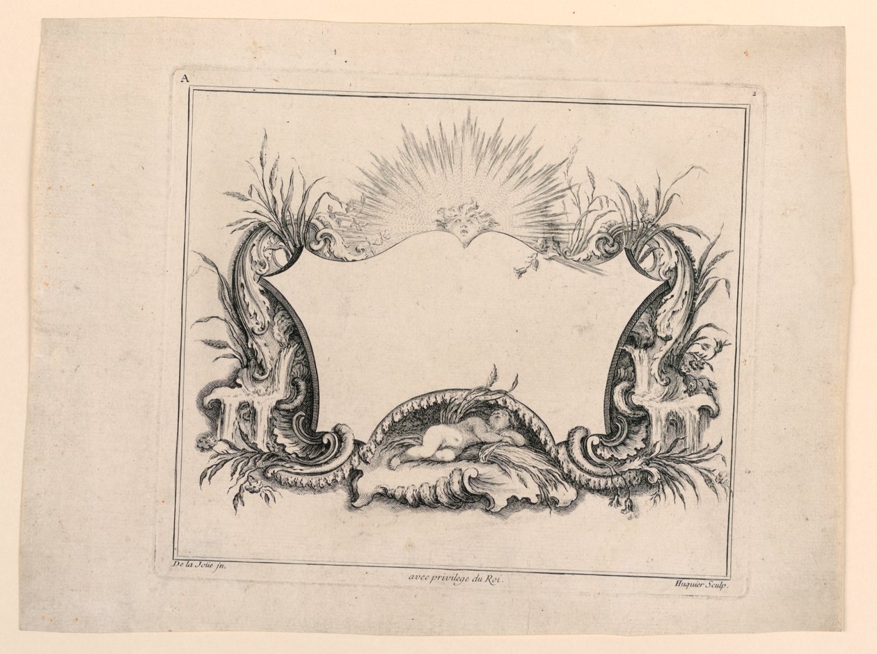 Ester, z "Recueil Nouveau de Differens Cartouche" od Gabriel Huquier