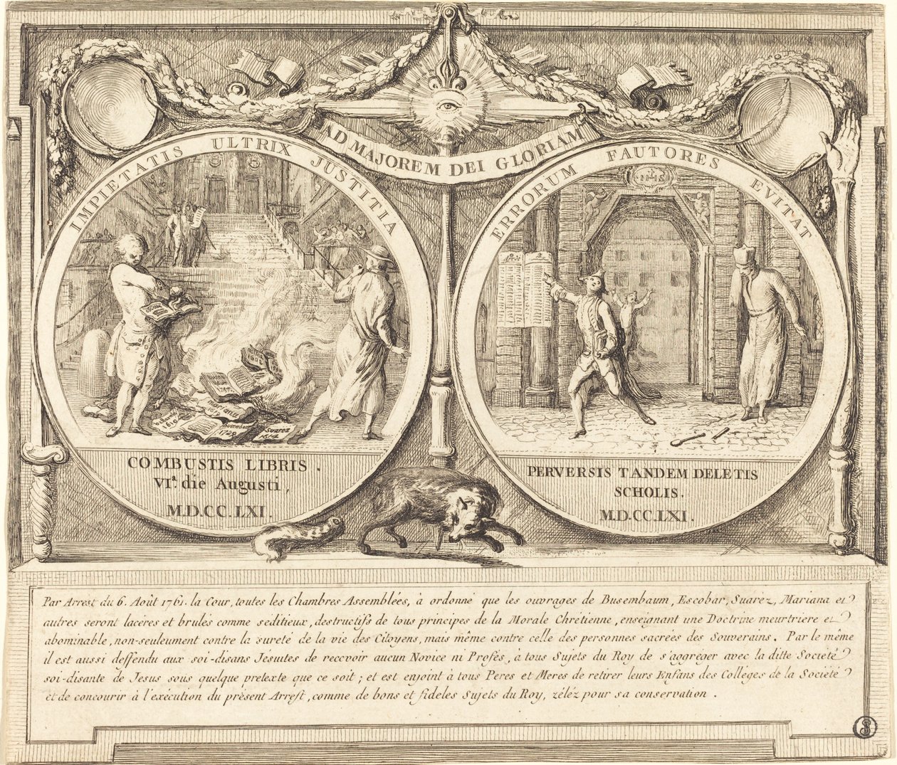 Vyhnání jezuitů (Expulsion des Jesuites) od Gabriel Jacques de Saint Aubin