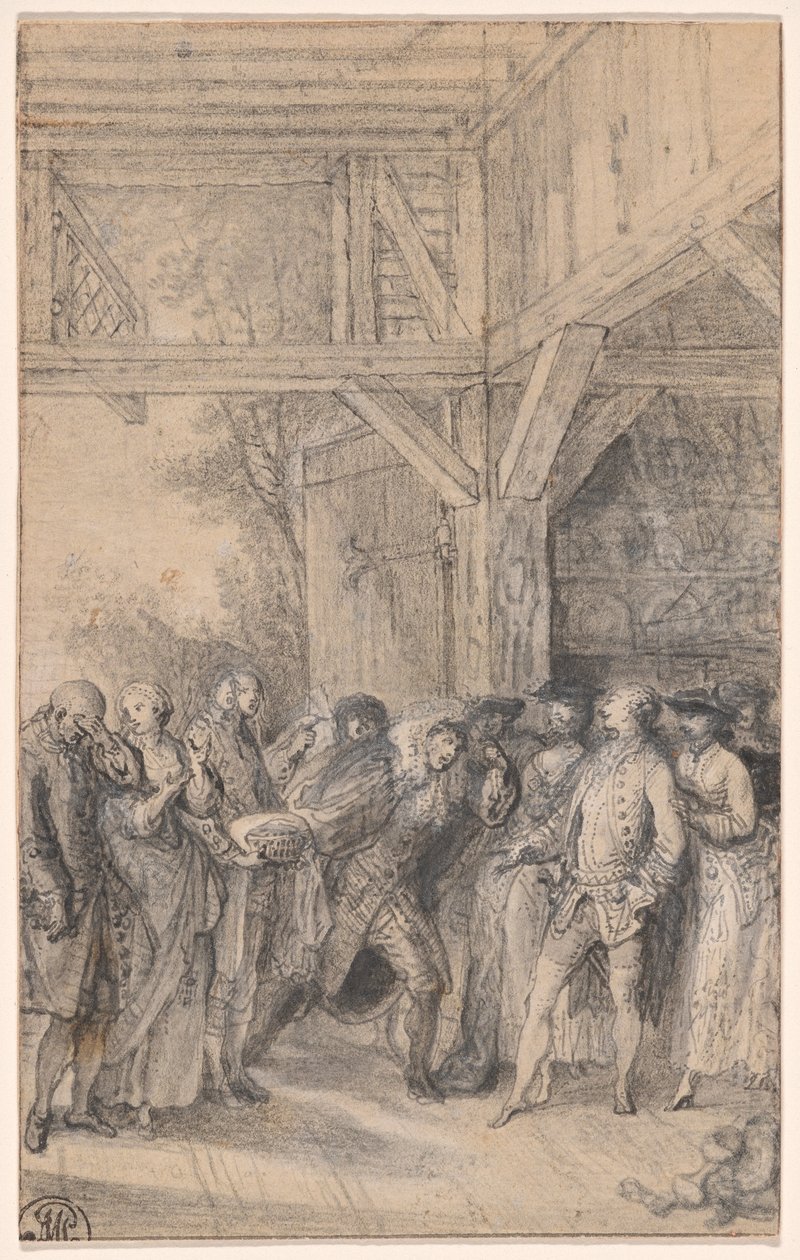 Žádost farmáře o povolení oženit se s dcerou šlechtice od Gabriel Jacques de Saint Aubin