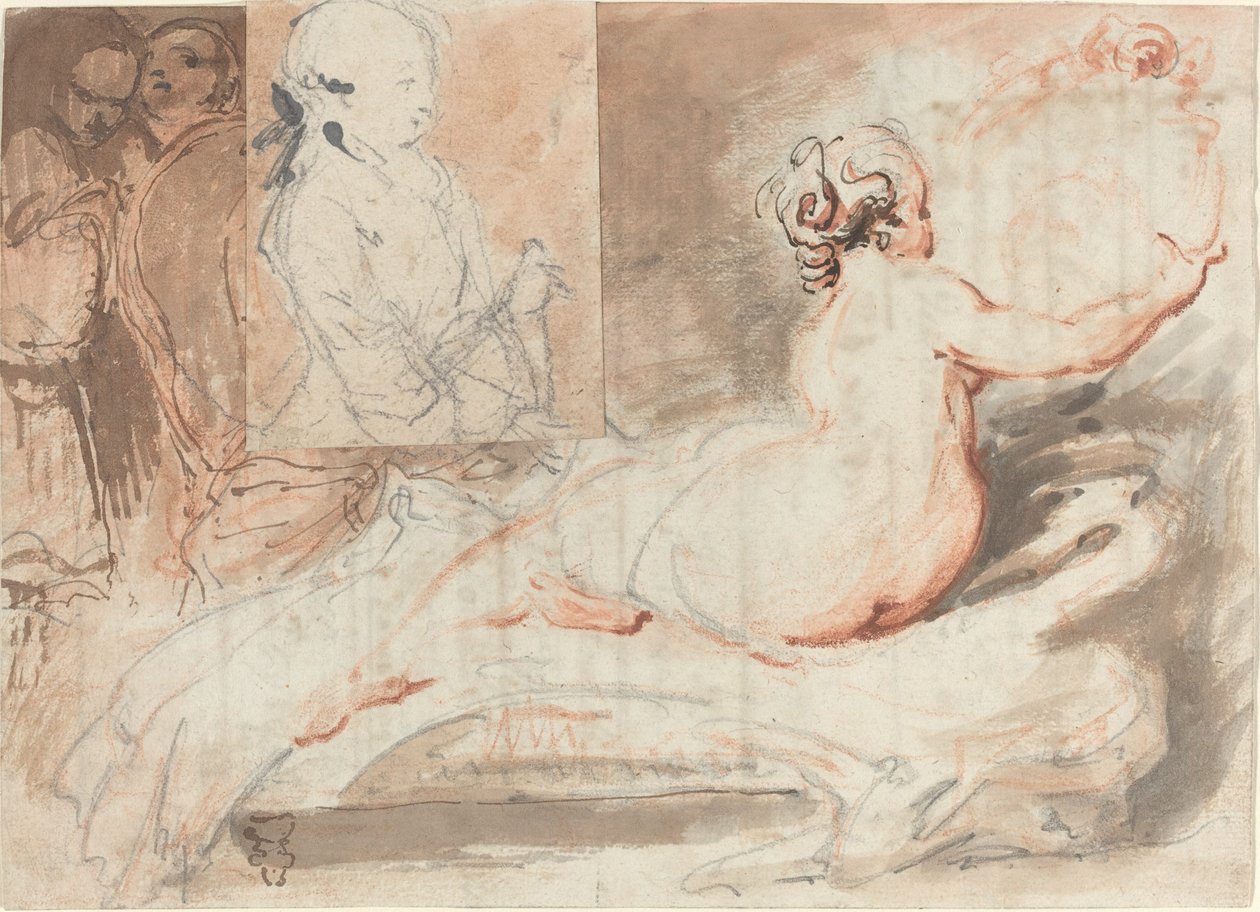 Figurové skici od Gabriel Jacques de Saint Aubin