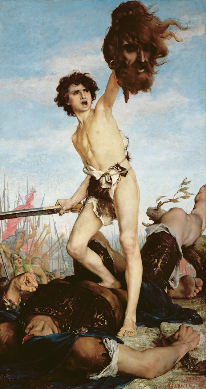 David vítězí nad Goliášem, 1876 od Gabriel Joseph Marie Augustin Ferrier