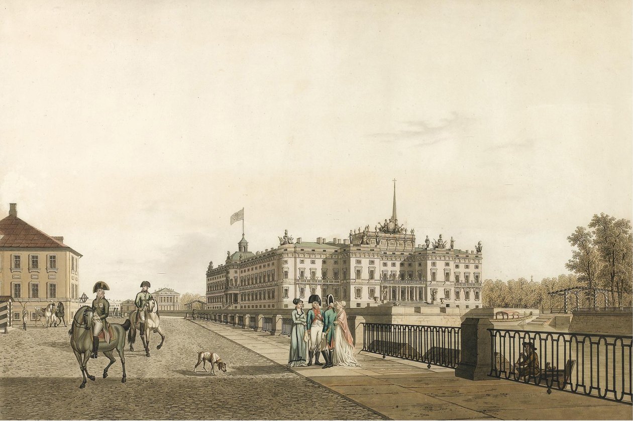 Pohled na Michajlovský palác, 1804 od Gabriel Ludwig Lory the Elder