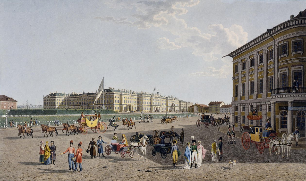 Pohled na Palácové náměstí z Něvského prospektu, 1804 od Gabriel Ludwig Lory the Elder