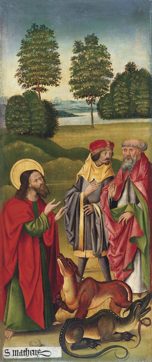 Zázrak svatého Matouše při zkrocení draků, 1478 od Gabriel Mälesskircher