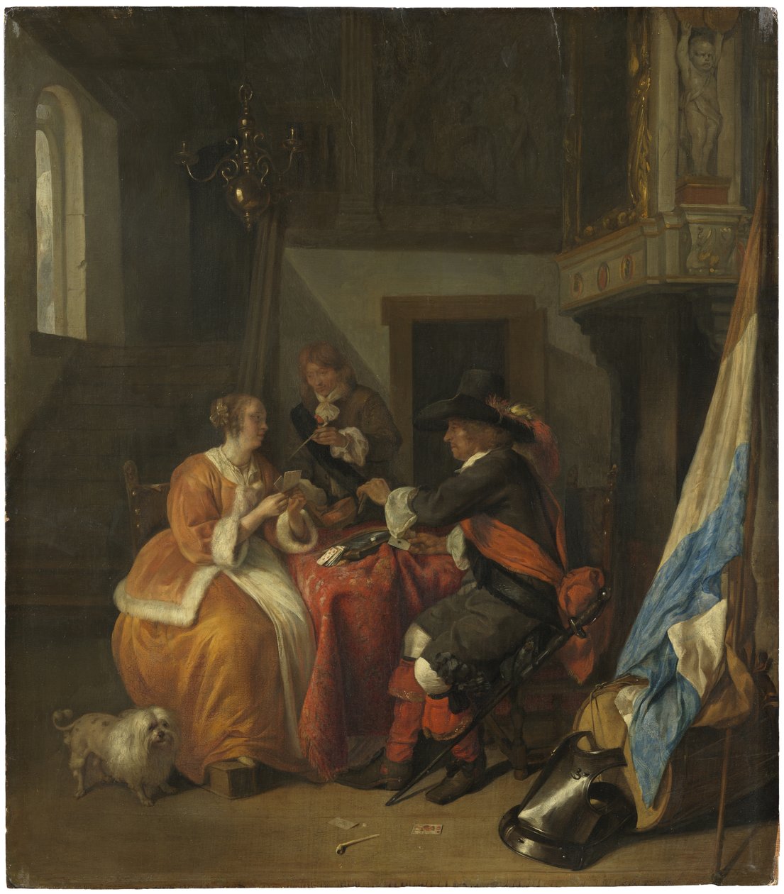 A Game of Cards, c.1655-9 od Gabriel Metsu