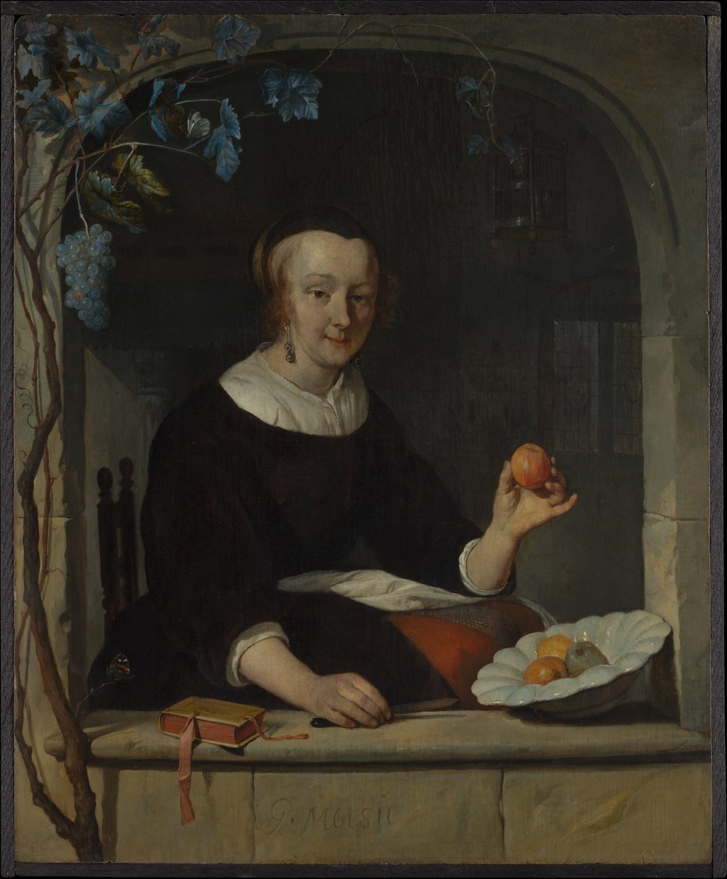 Žena sedící u okna od Gabriel Metsu