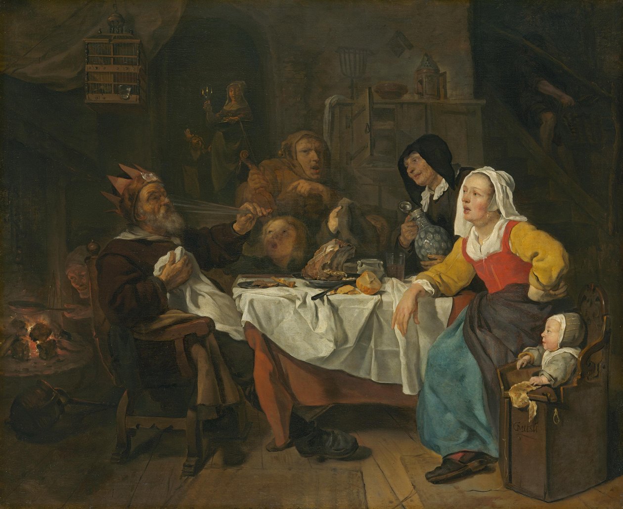 Král pije od Gabriel Metsu