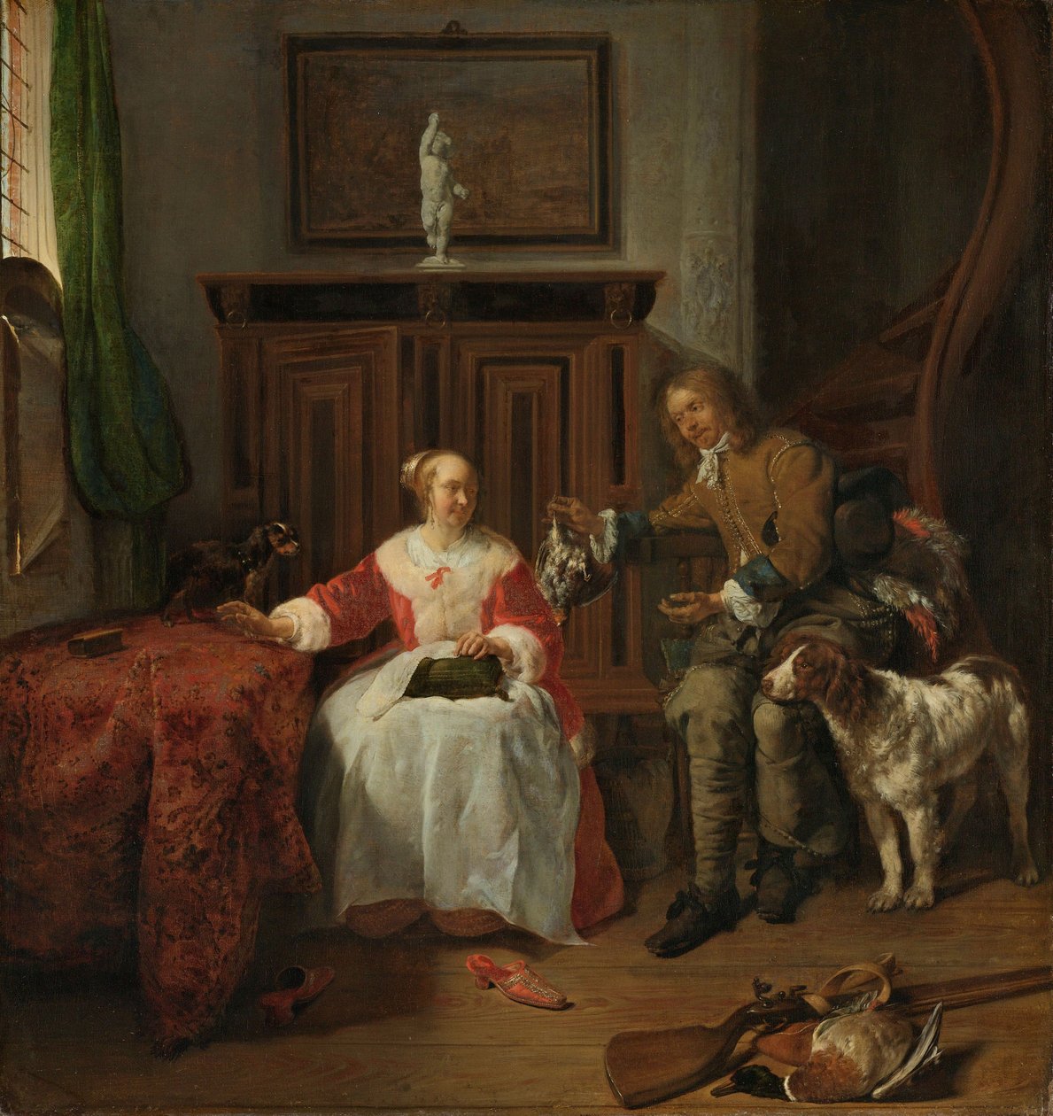 The Hunter’s Present, c.1658-61 od Gabriel Metsu