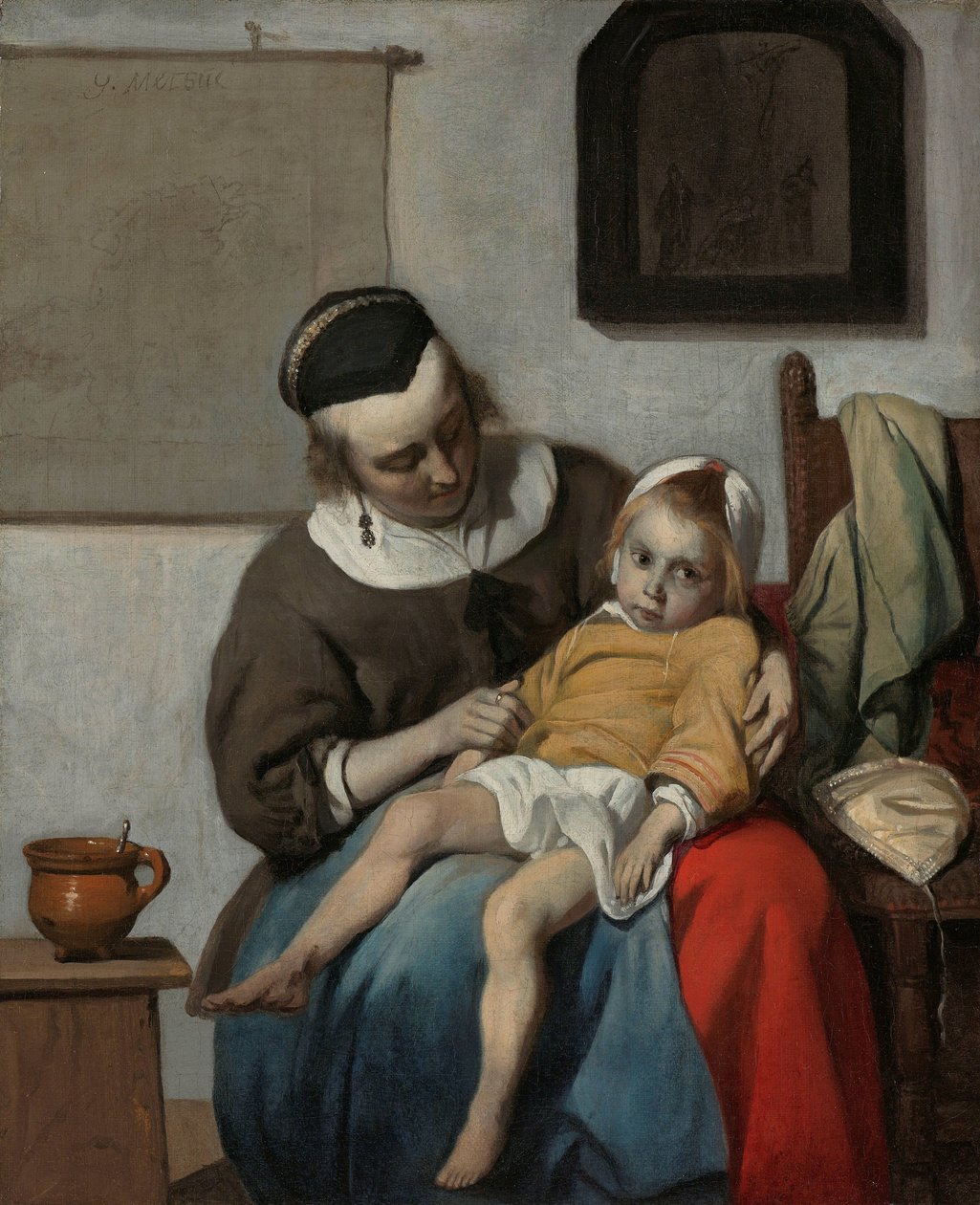 Nemocné dítě nemocné dítě od Gabriel Metsu