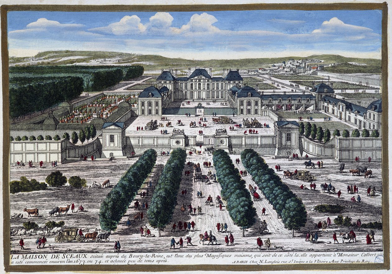 Château de Sceaux (zahrady Le ours), od Perelle od Gabriel Perelle