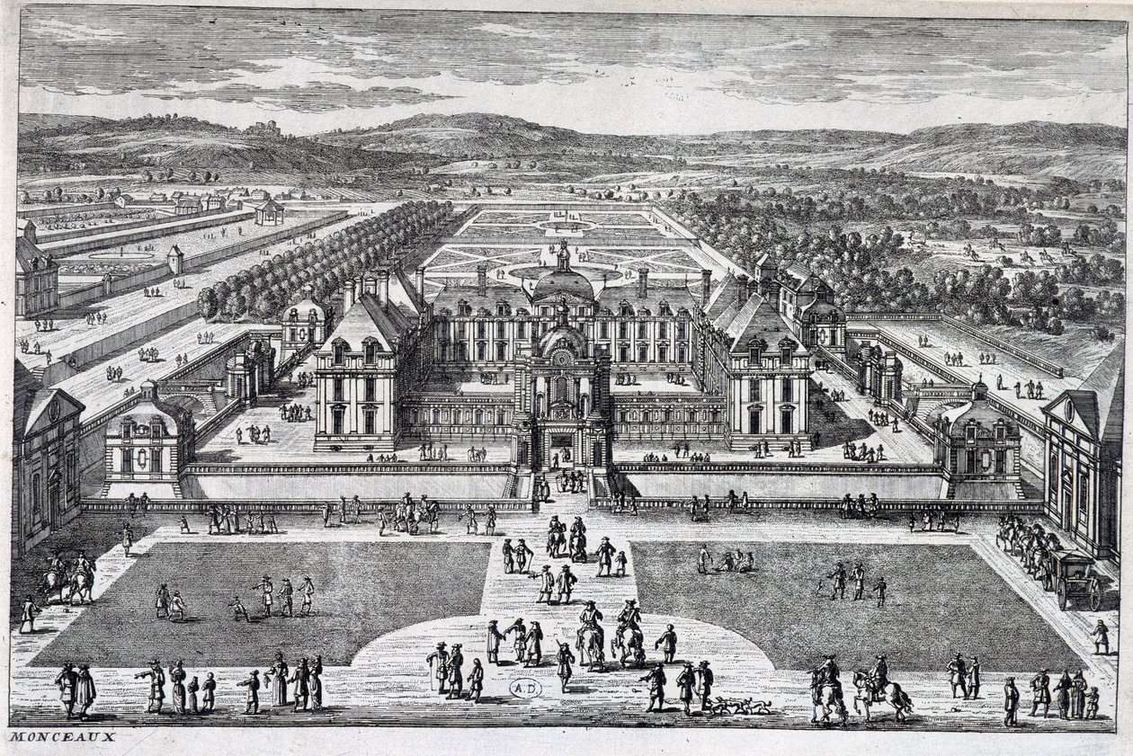 Parc Monceau: celkový pohled od Perelle, konec 17. století od Gabriel Perelle