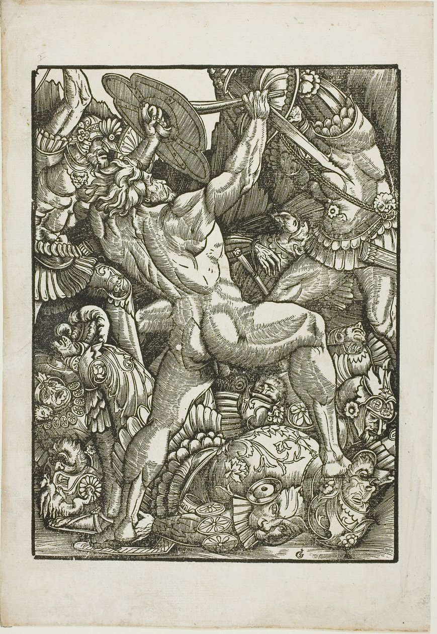 Herkules a obři, ze scén ze života Herkula od Gabriel Salmon