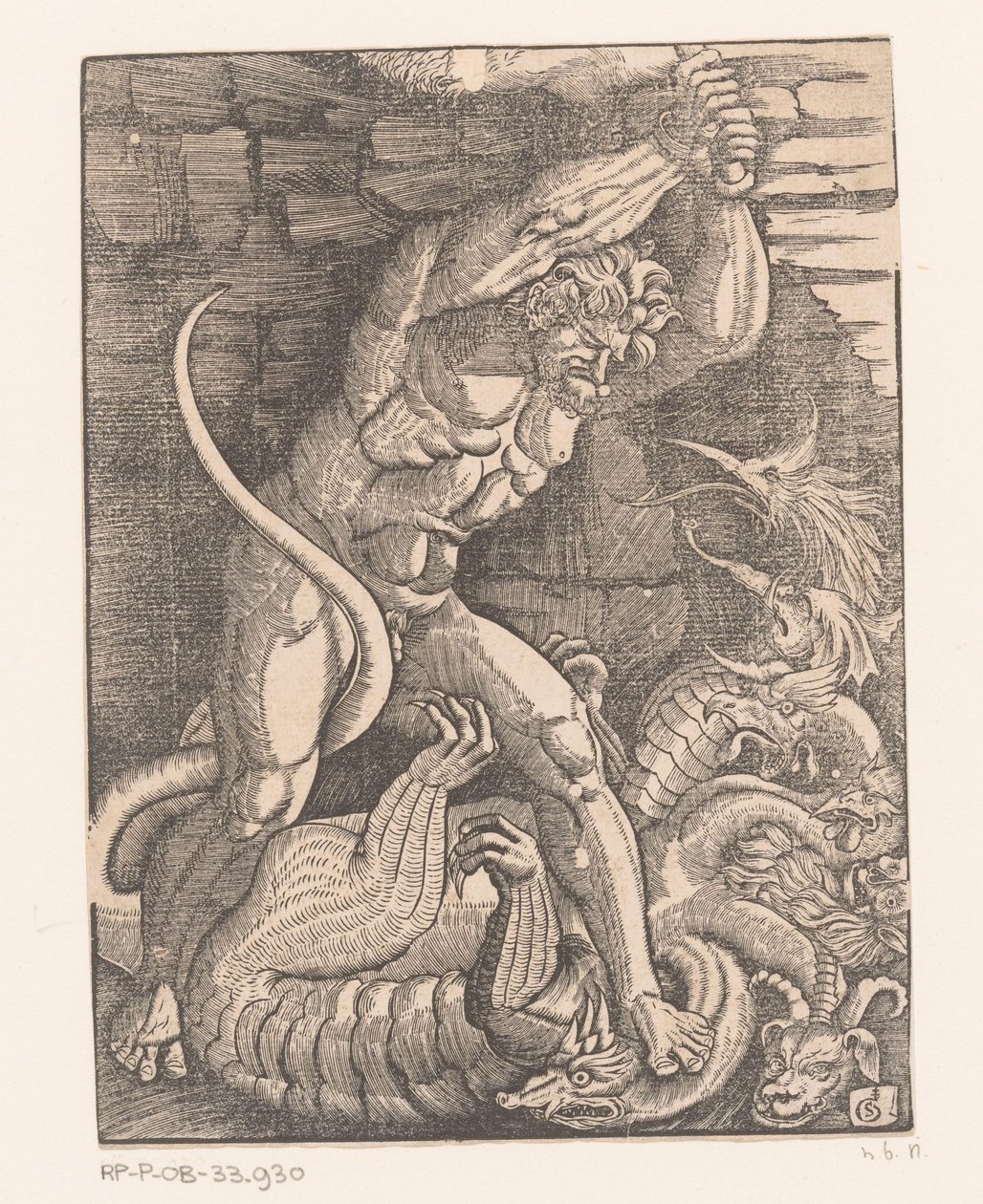 Hercules zabije Hydru z Lerny Labors of Hercules (název série) od Gabriel Salmon