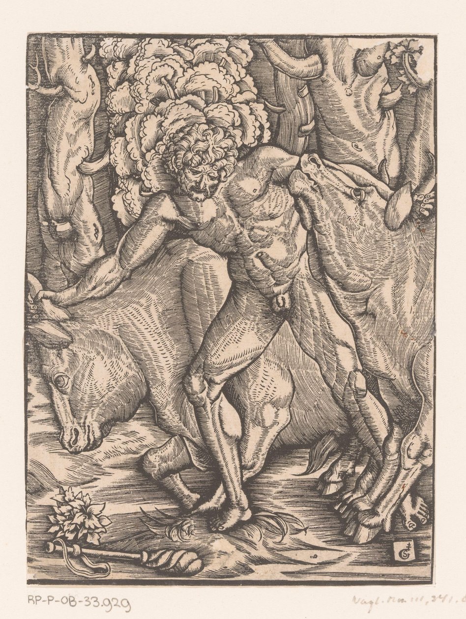 Herkules a dobytek z Geryonu Labors of Hercules (název série) od Gabriel Salmon