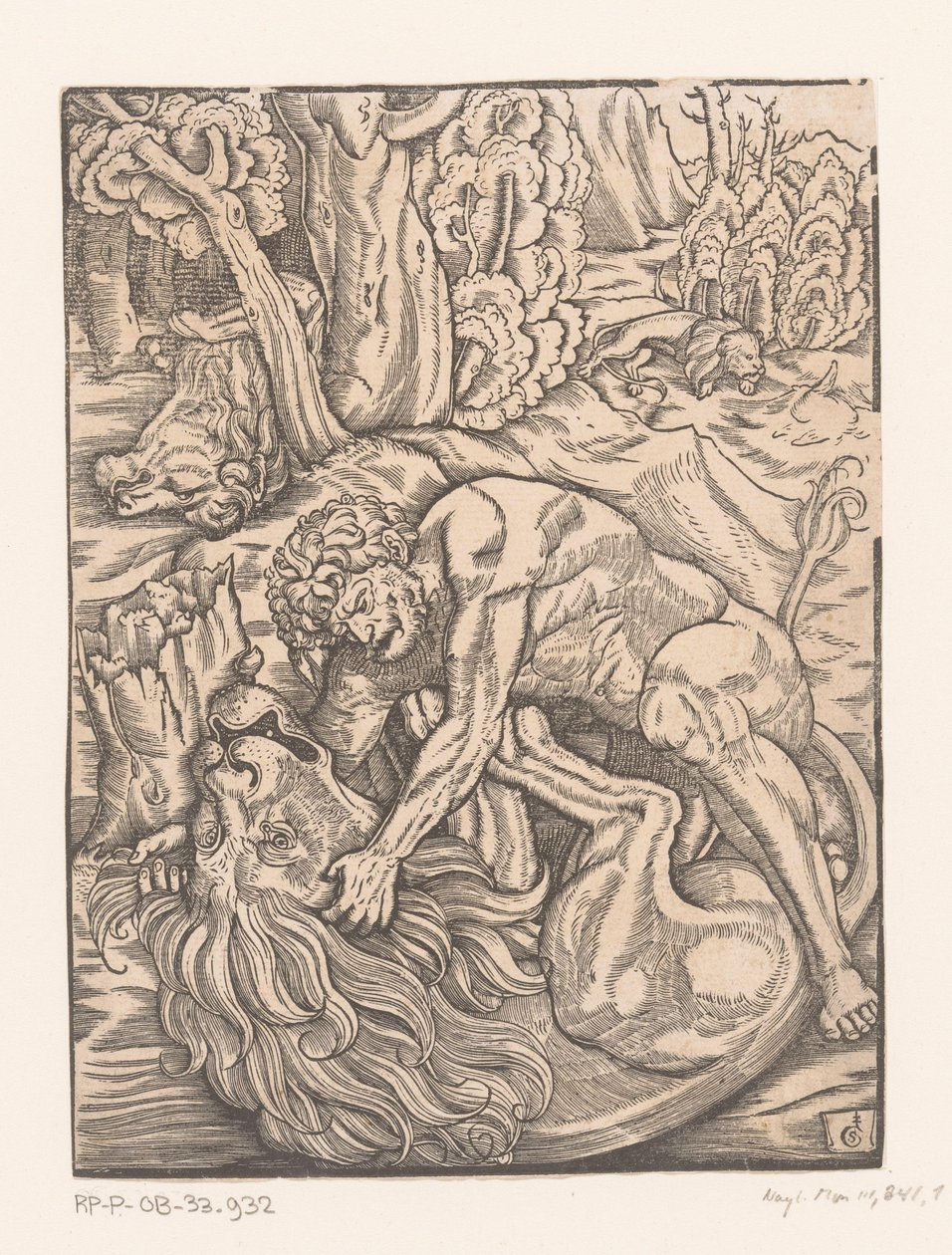 Herkules bojující s nemejským lvem Labors of Hercules (název série) od Gabriel Salmon