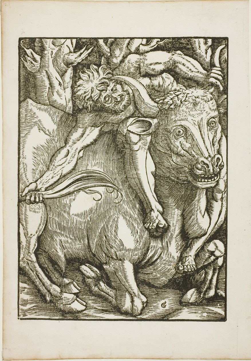 The Labors of Hercules: Hercules Capture of the Cretan Bull od Gabriel Salmon