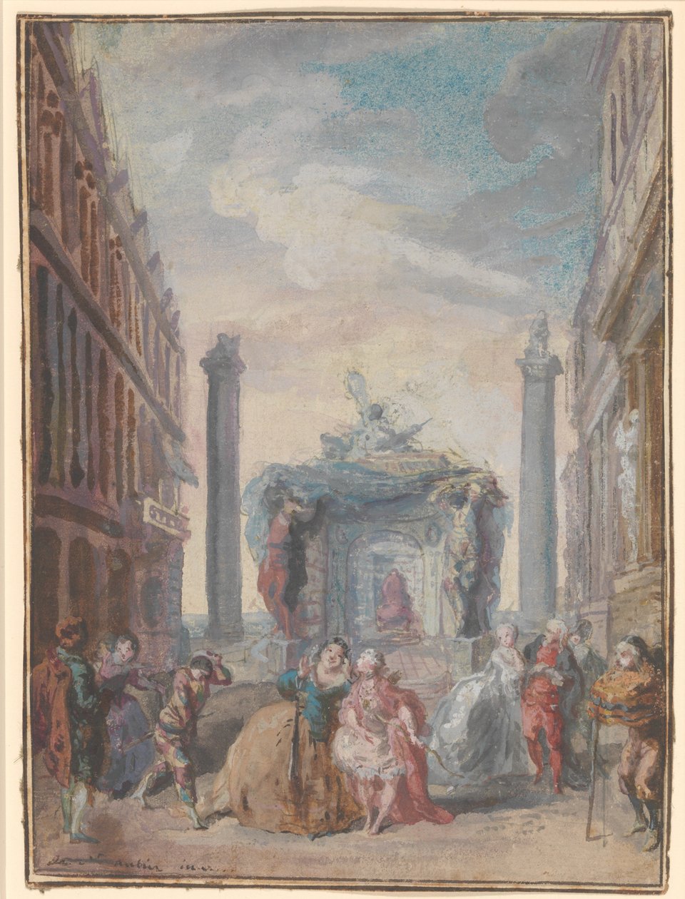 Benátské festivaly po roce 1759. od Gabriel de Saint Aubin