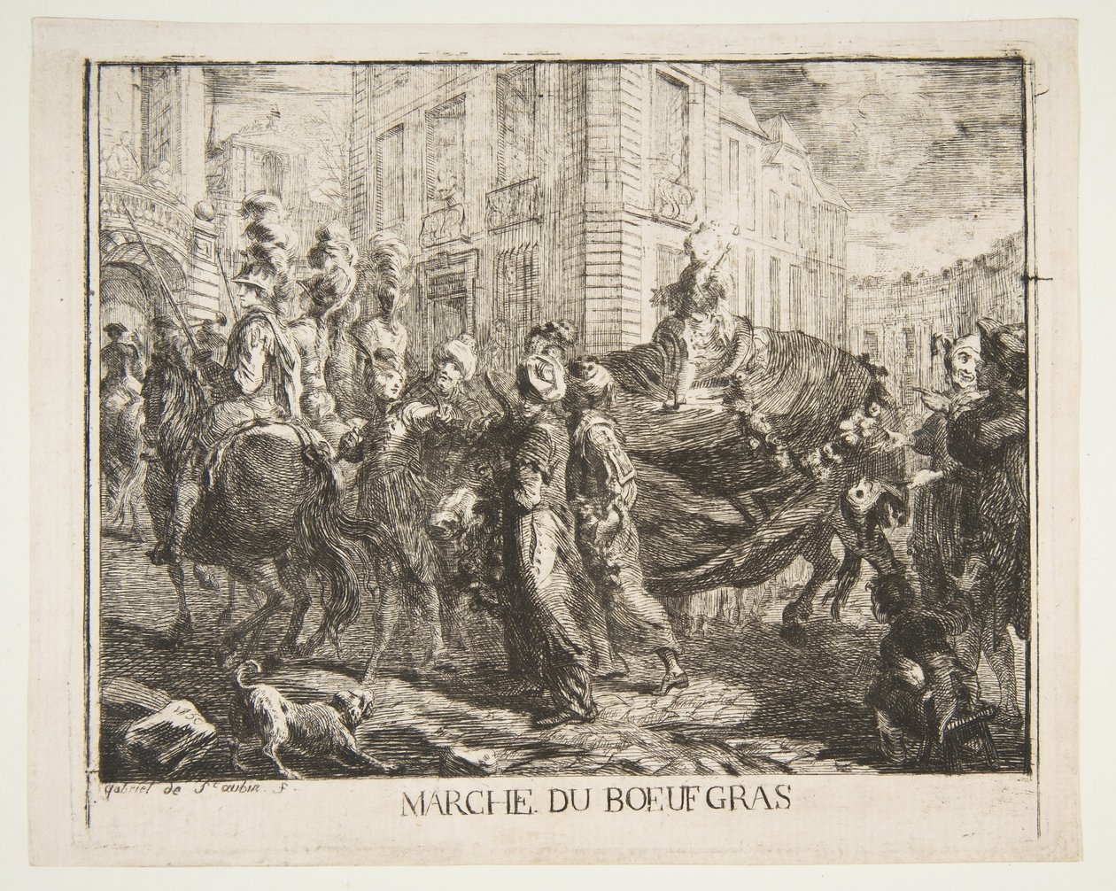 Trh s tučným hovězím, 1750. od Gabriel de Saint Aubin