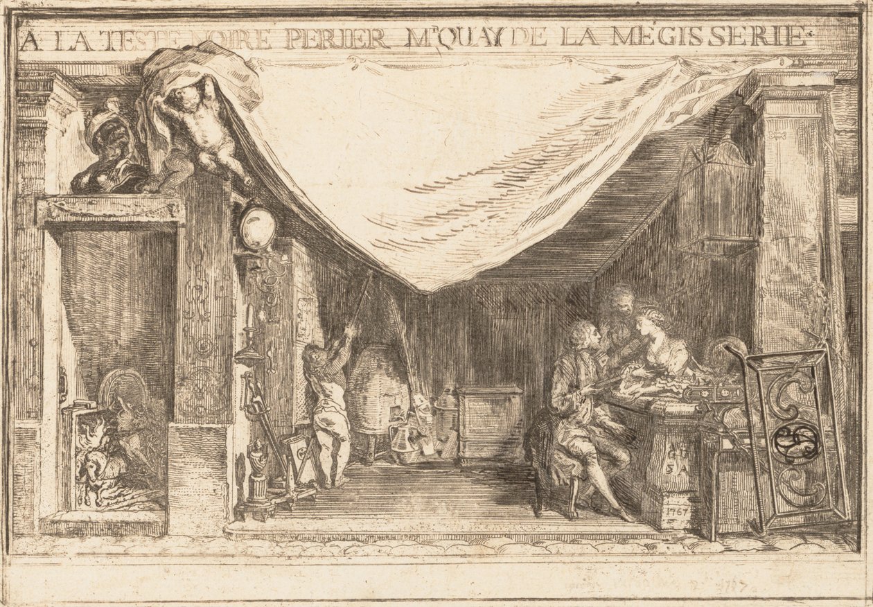 Obchod M.Périera, obchodníka se železem, 1767. od Gabriel de Saint Aubin