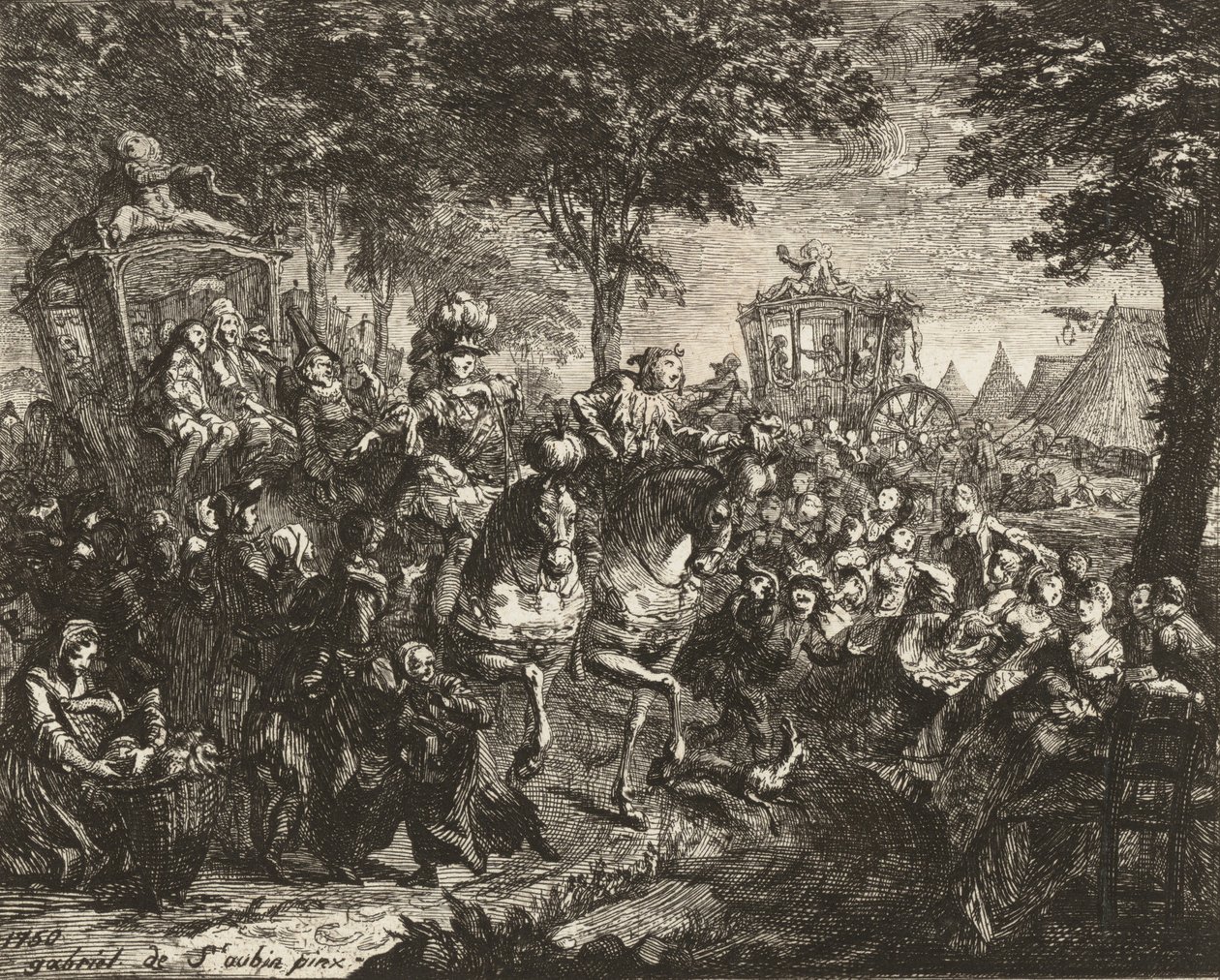 Pohled na Beson Fair, 1750. od Gabriel de Saint Aubin