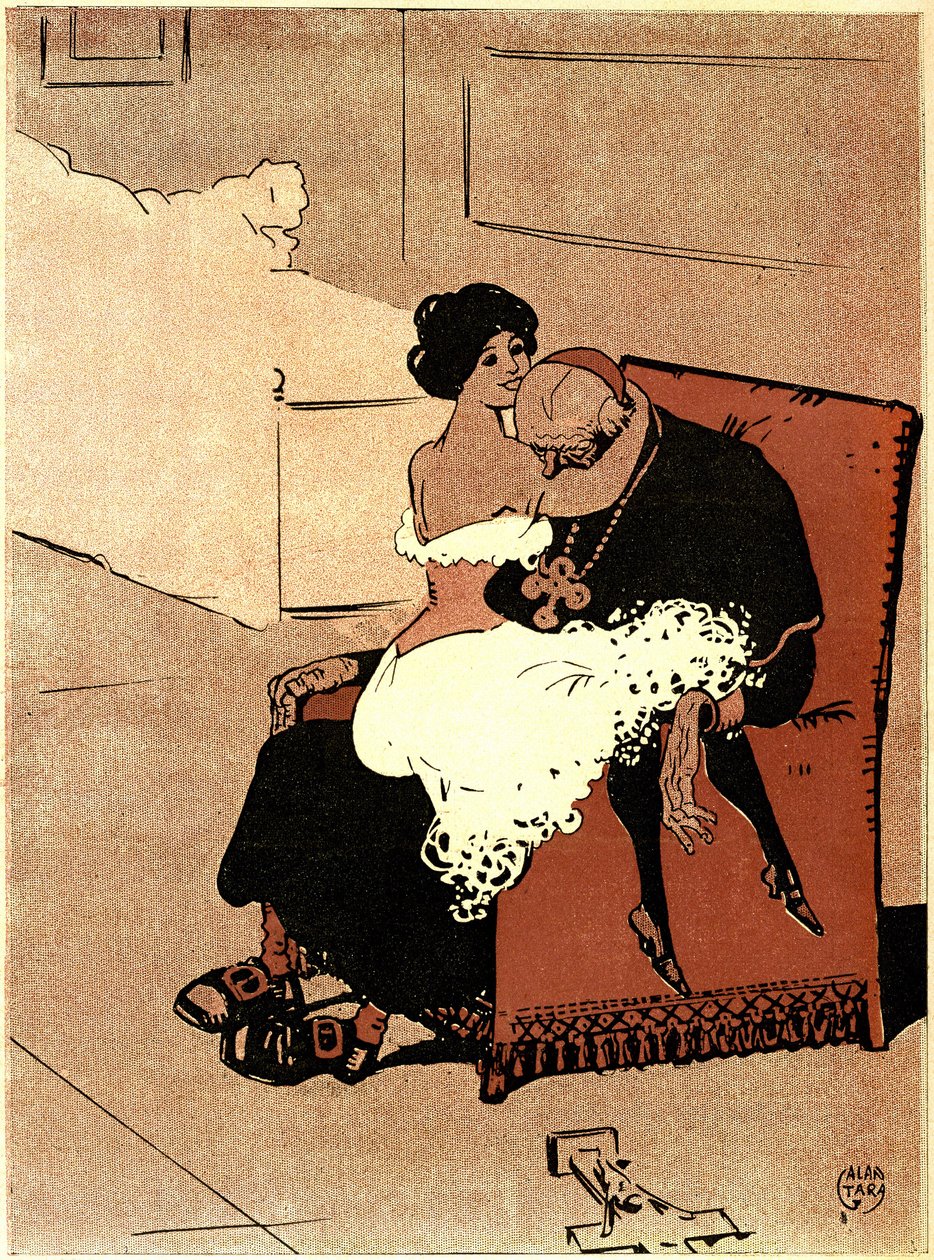 karikatura ve speciálu „The butter plate“ Vatikán (č. 242 z 18. listopadu od Gabriele (1865 1937) Galantara