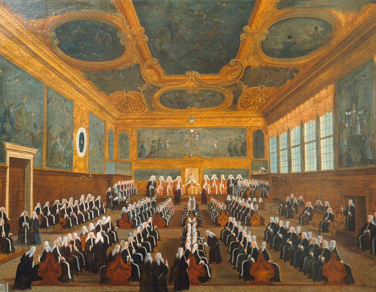 Rada Pregadi, Gabriel Bella (1730-1799), olej na plátně, 96x149 cm od Gabriele Bella