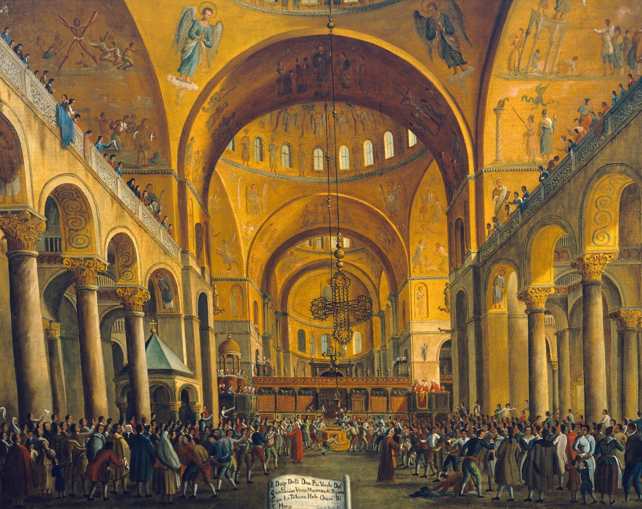 Doge je ukázán lidem v San Marcos v Benátkách, Gabriel Bella (1730-1799) od Gabriele Bella