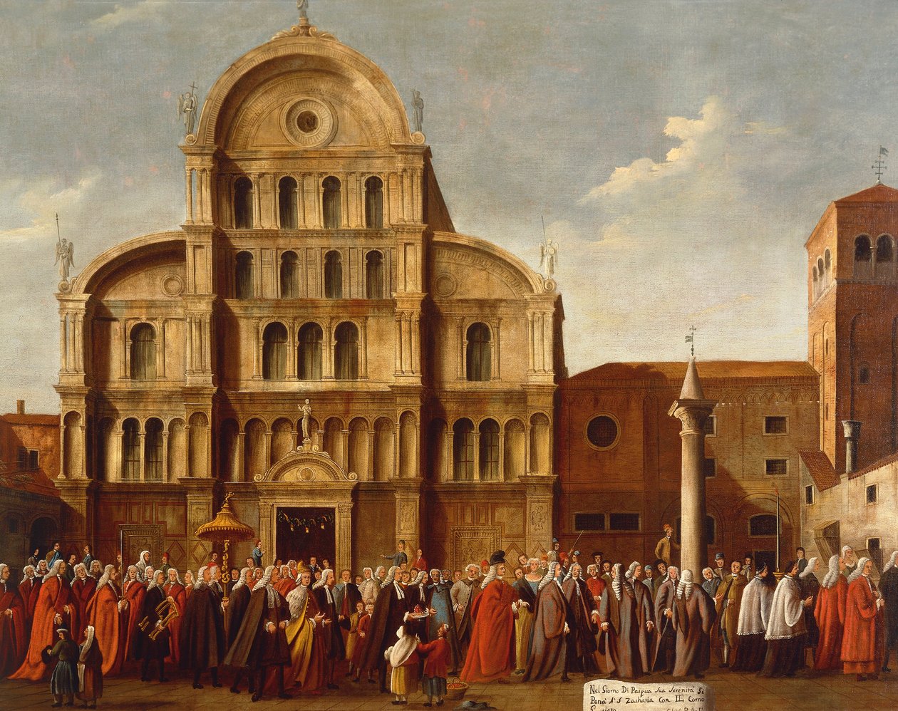 Itálie, Veneto, Benátky, benátský dóže od kostela San Zaccaria od Gabriele Bella