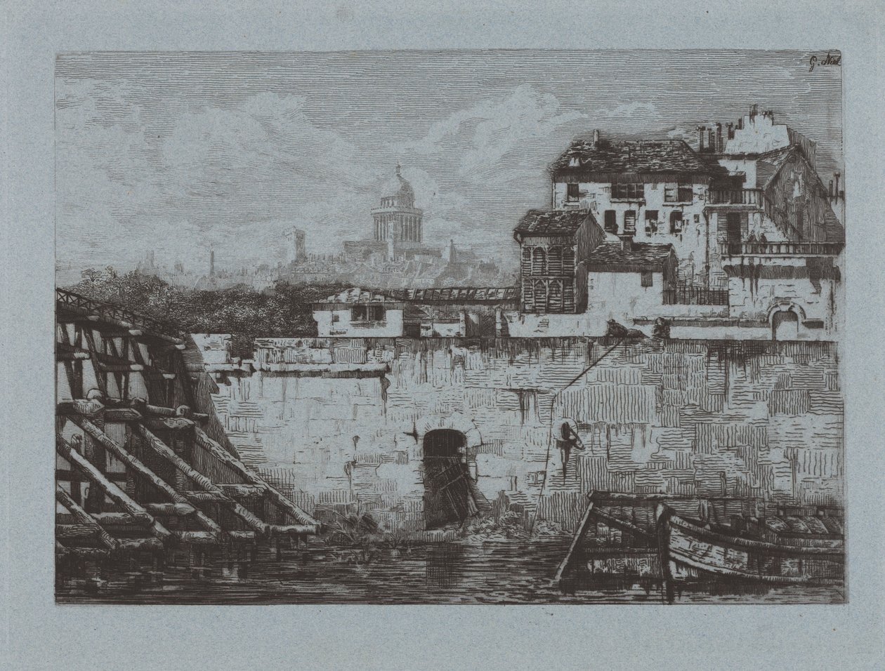 Ruiny Hôtel de Brentonvilliers, na špičce Île Saint-Louis od Gabrielle Marie Niel