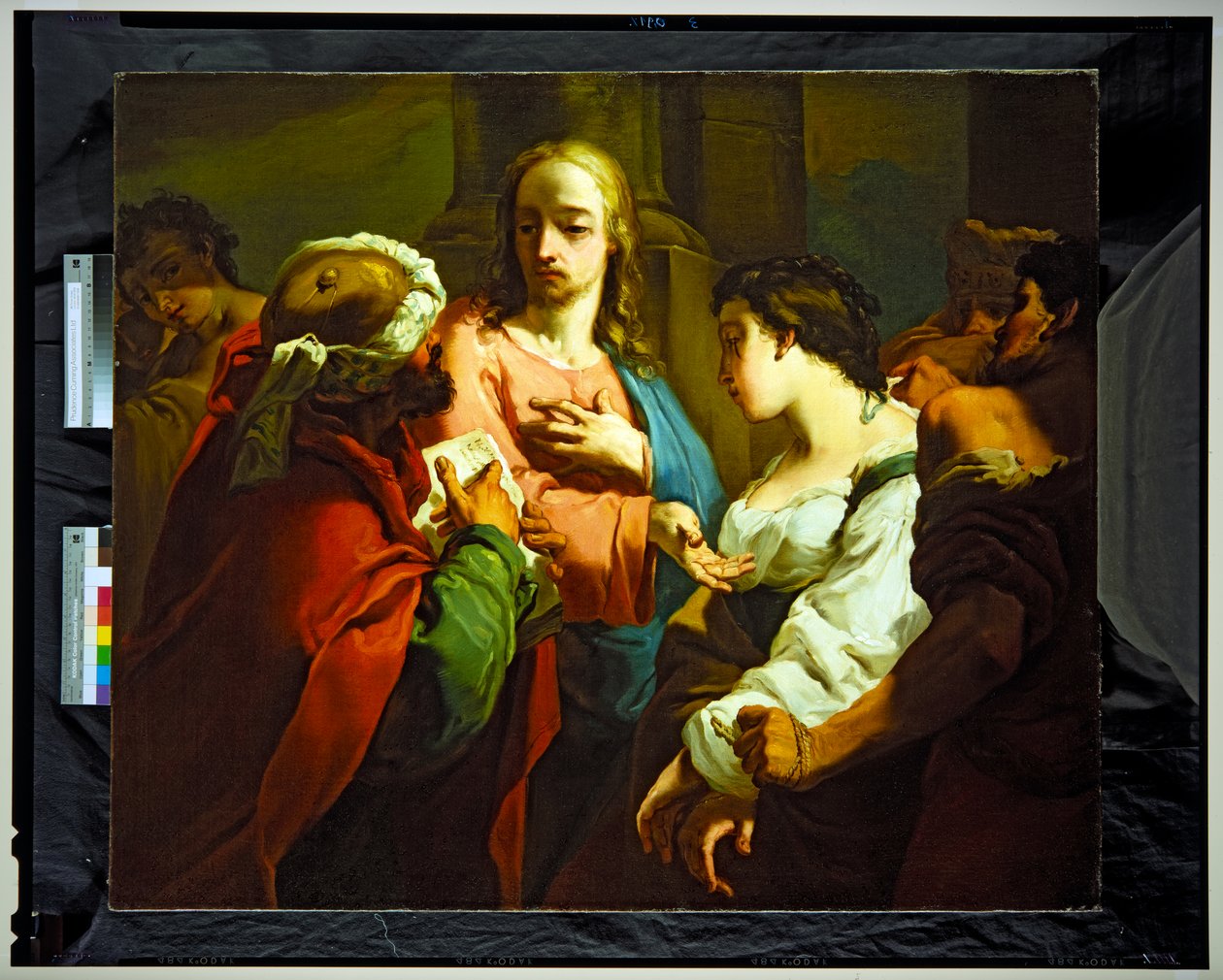 Kristus a cizoložná žena (plátno) od Gaetano Gandolfi