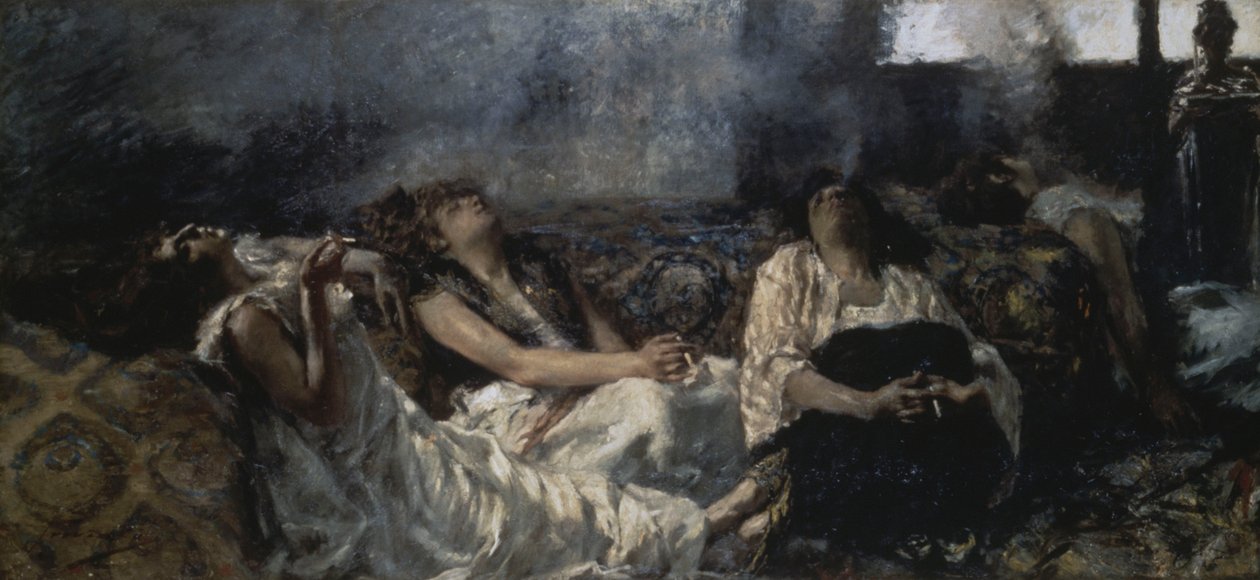 Kuřáci hašiše od Gaetano Previati