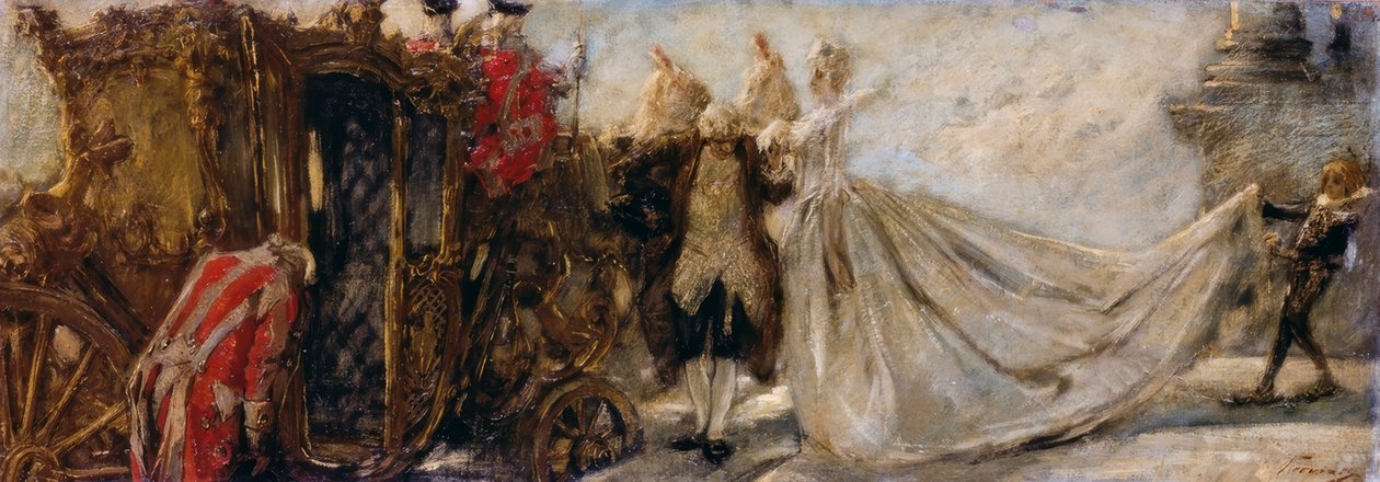 Odcházení z kostela, Gaetano Previati od Gaetano Previati