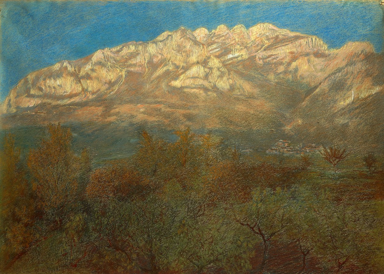 Mount Resegone od Gaetano Previati