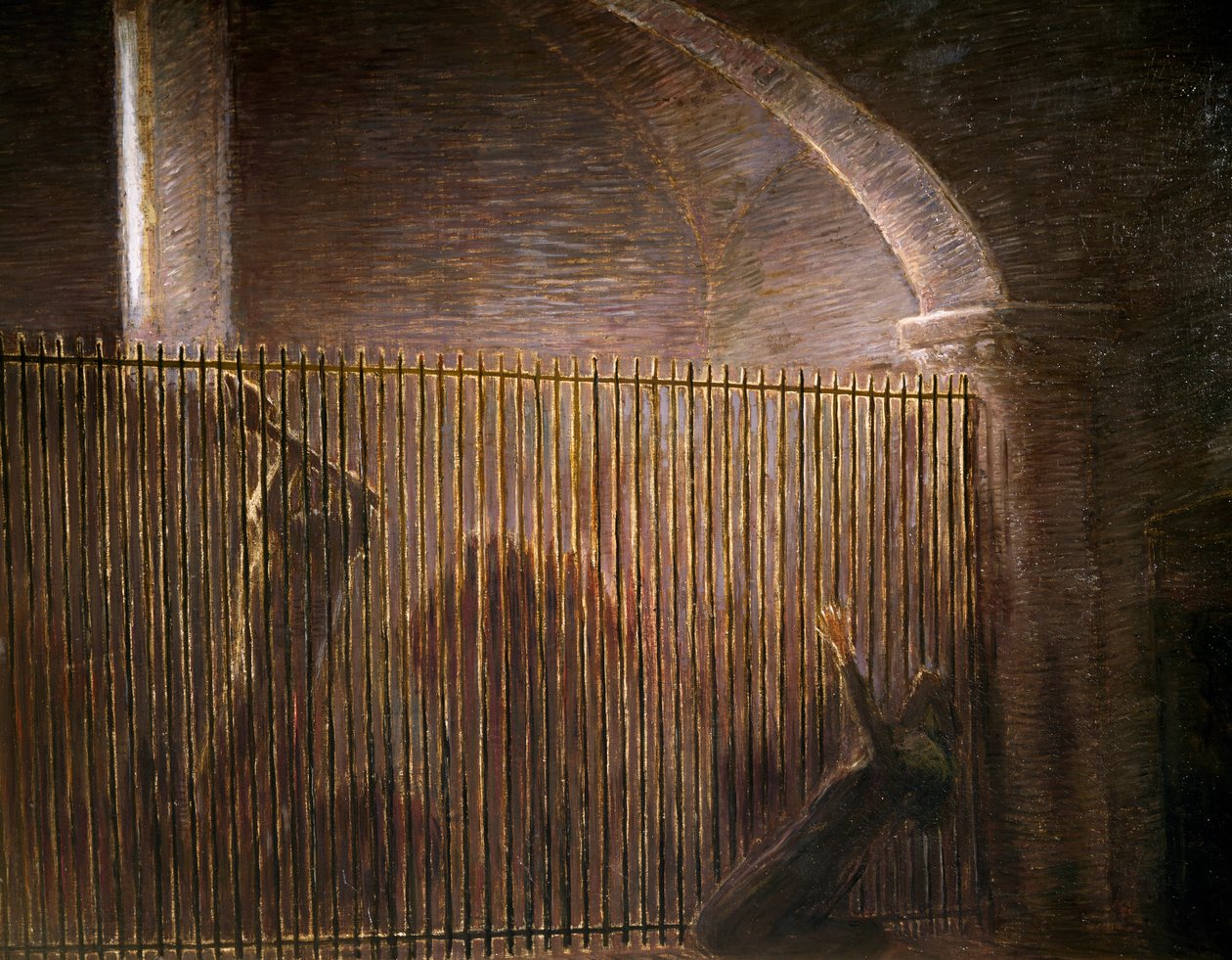 Parisina, obraz Gaetana Previatiho (1852-1920), závěrečná scéna IV. dějství stejnojmenné opery Pietra Mascagniho (1863-1945), olej na plátně od Gaetano Previati