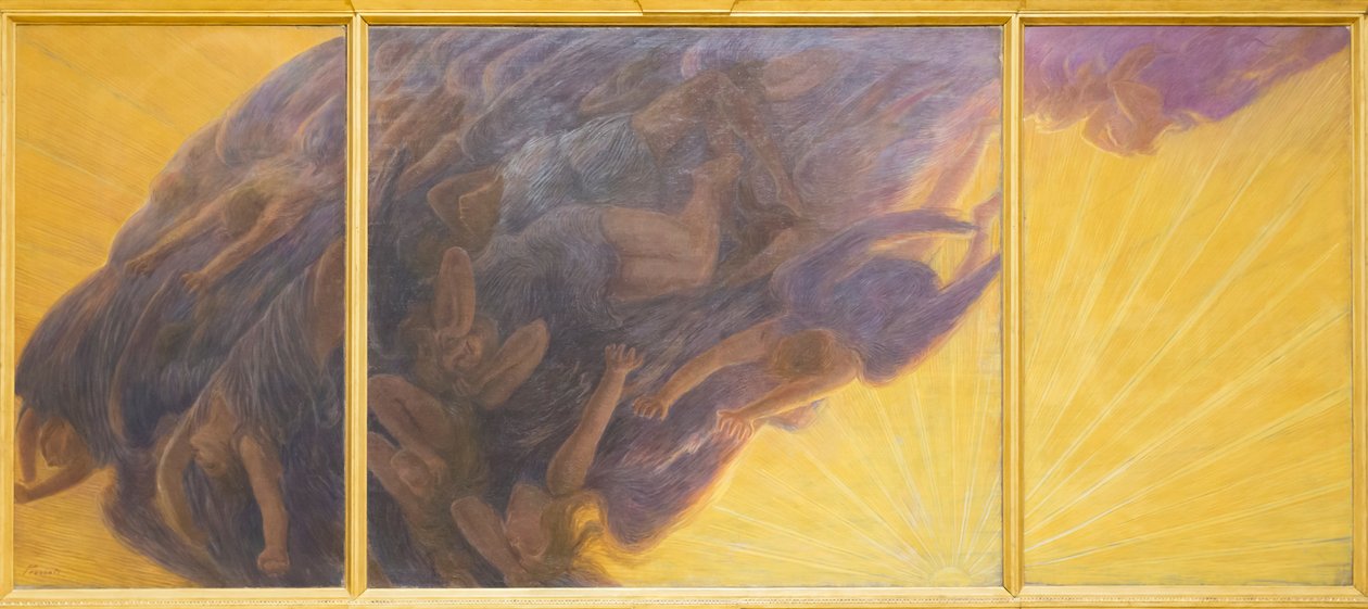 Pád andělů, c. 1913, Gaetano Previati (olej na plátně) od Gaetano Previati