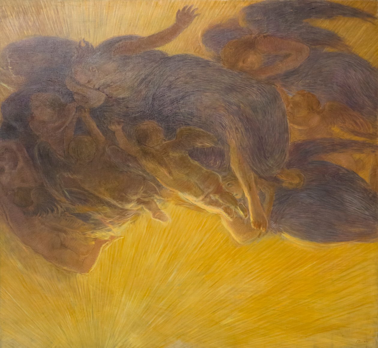 vytvoření světla, c. 1913, Gaetano Previati (olej na plátně) od Gaetano Previati