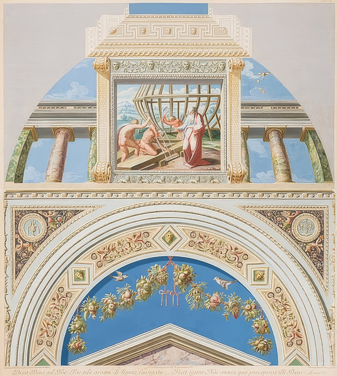 Luneta a klenba s konstrukcí archy. 1774 od Gaetano Savorelli